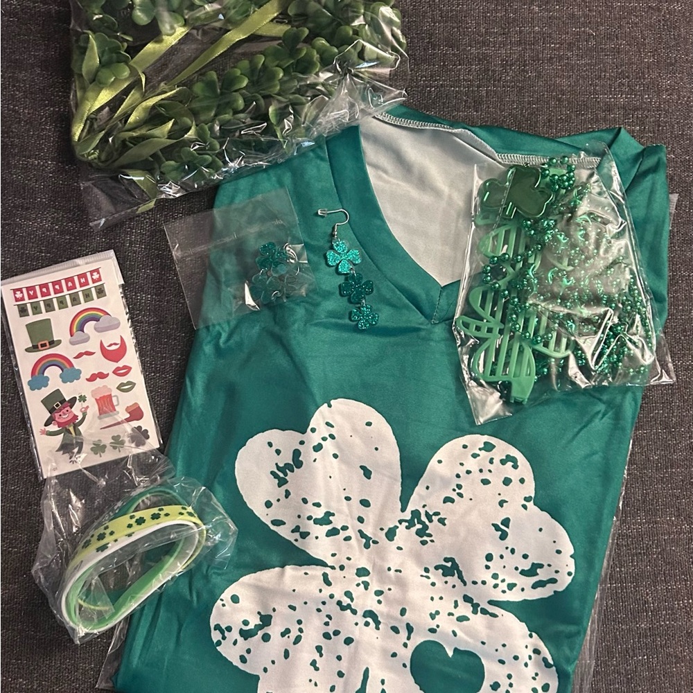 St. Patrick's Day Green Shamrock Party Kit